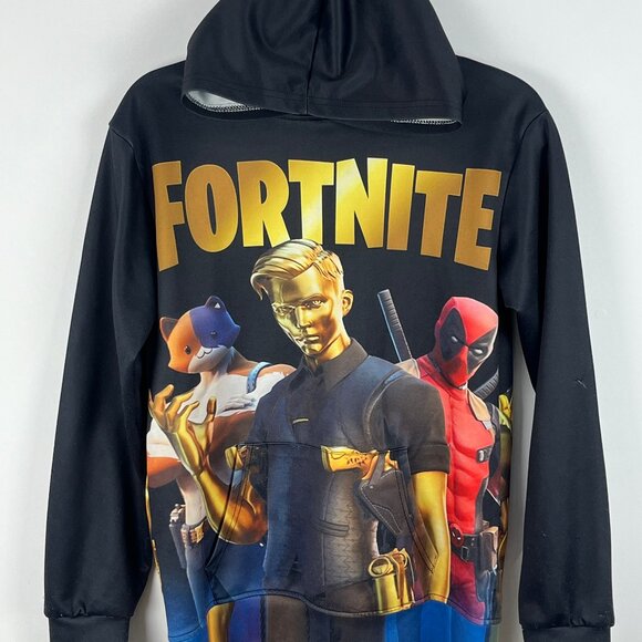 Unbranded Sweatshirt Hoodie Size M Black Long Sleeve Stretch Round Neck Fortnite - Picture 1 of 8